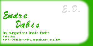 endre dabis business card